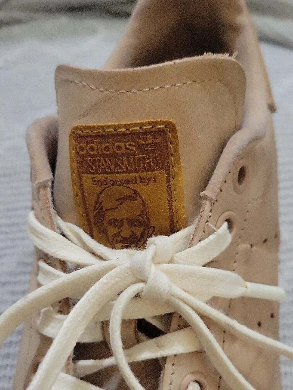 adidas Stan Smith Taupe Leather Sneakers  Lace Up Mens 6.5, Women 8 Y2K